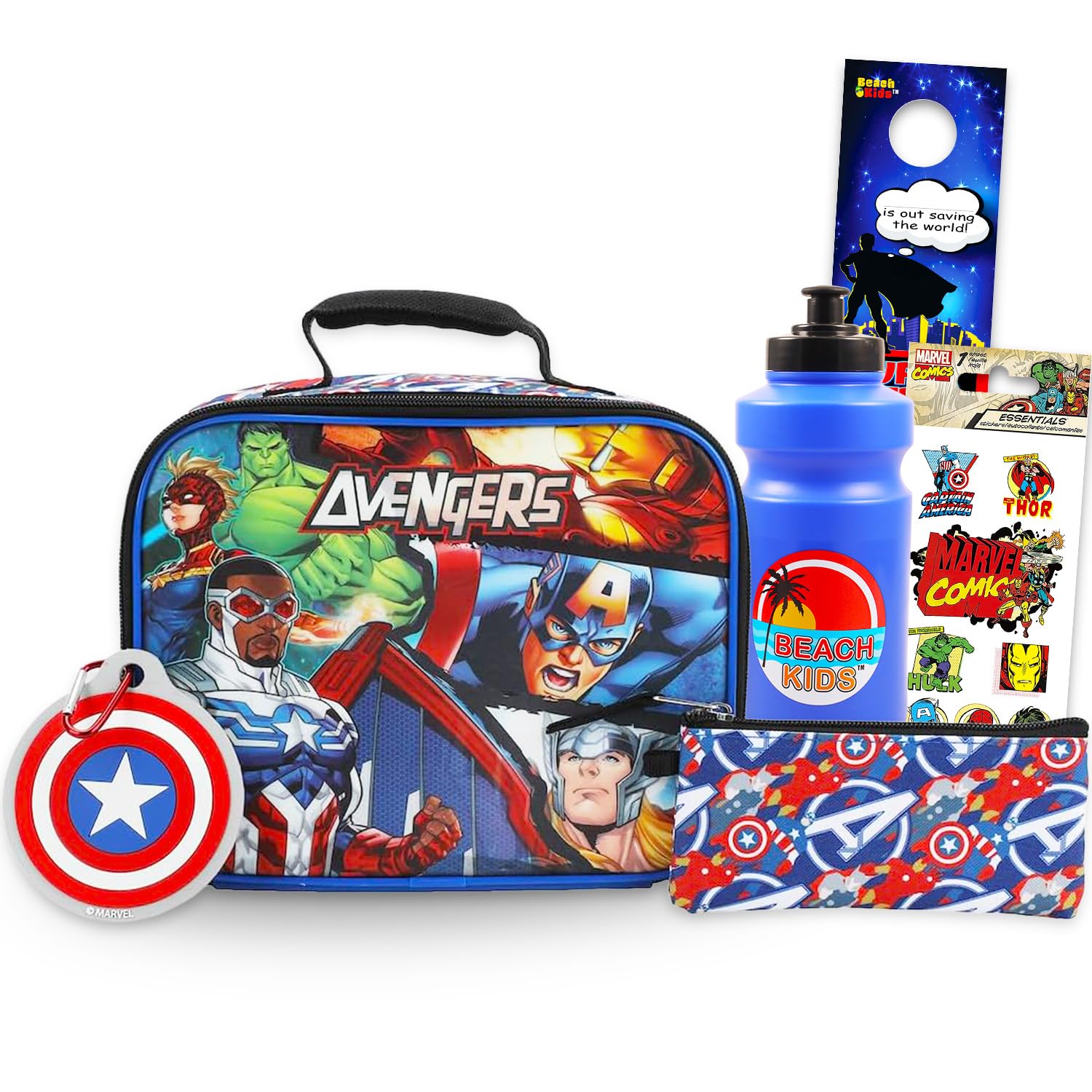 Sac à déjeuner Avengers avec gourde pour le pique-nique des garçons