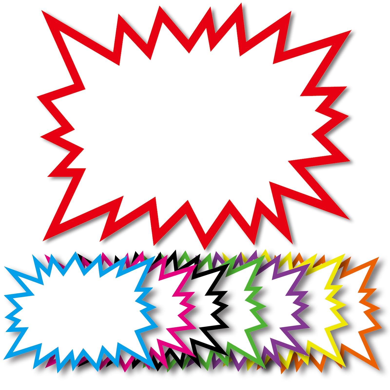 Amazon.com: 5.5x7Inch 80Pieces Bright Neon Burst Star Cutouts