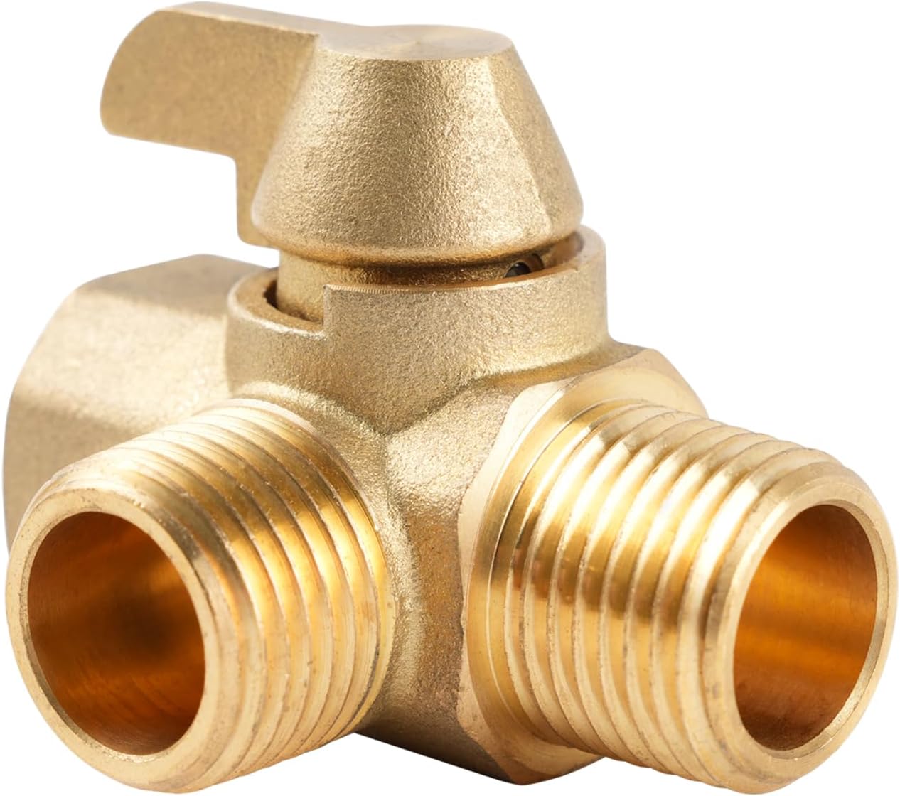 Brass 3-Way By-Pass Valve for Water Heater Kits - 1/2" NPT Connections