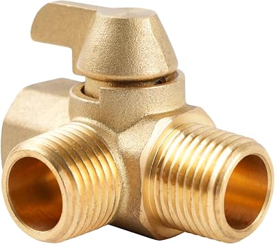 Brass 3-Way By-Pass Valve for Water Heater Kits - 1/2" NPT Connections