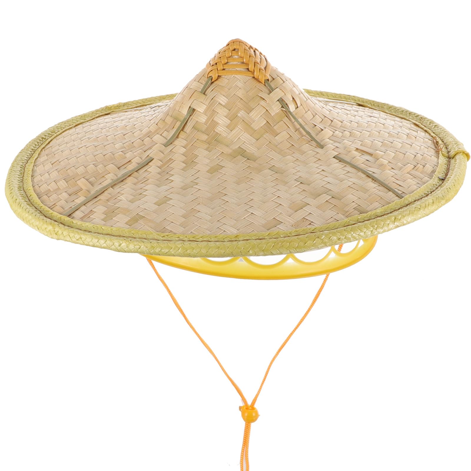 Cappello Giapponese in Bambù Leggero da Uomo, Cappello Conico Decorativo per Cosplay e Spettacoli, Accessorio Tradizionale da Contadino e Guerriero per Feste e Colore Casuale