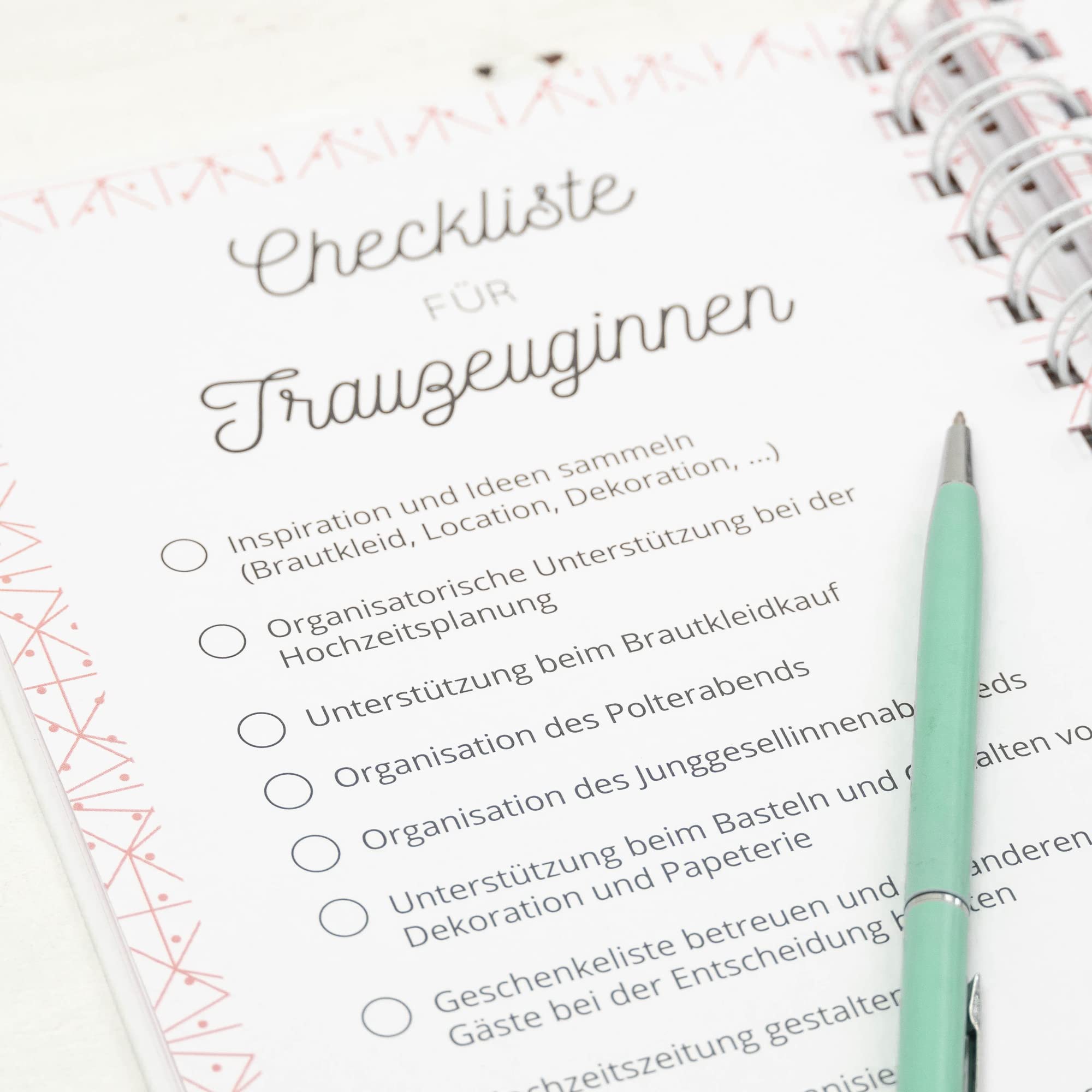 Trauzeugin Planer, Trauzeugin Geschenk, Der Planer für die Trauzeugin, Trauzeugin fragen - Willst du meine Trauzeugin sein, Hochzeit, Ringbuch