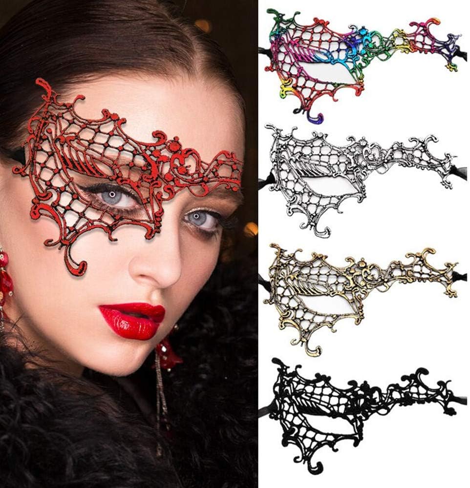Lace Masquerade Mask,5 Pack Sexy Eye Mask Venetian Lace Masquerade Ball Masks for Women Chirismas Halloween Party Masquerade Ball Costume 5 Colors