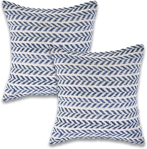 Trade AM Ox Bay - Juego de fundas de almohada cuadradas de algodón natural (2 piezas)