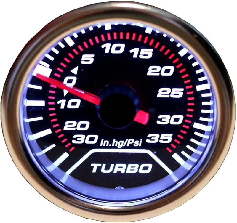 Manômetro de pressão do turbo ETOPARS 52 mm com visor fumê – 1 unidade