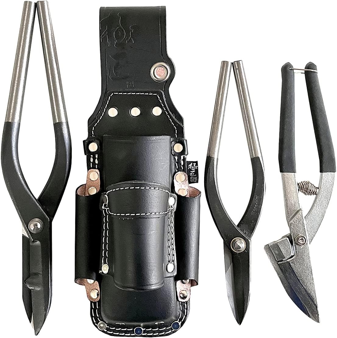 極匠 黒革 工具差し