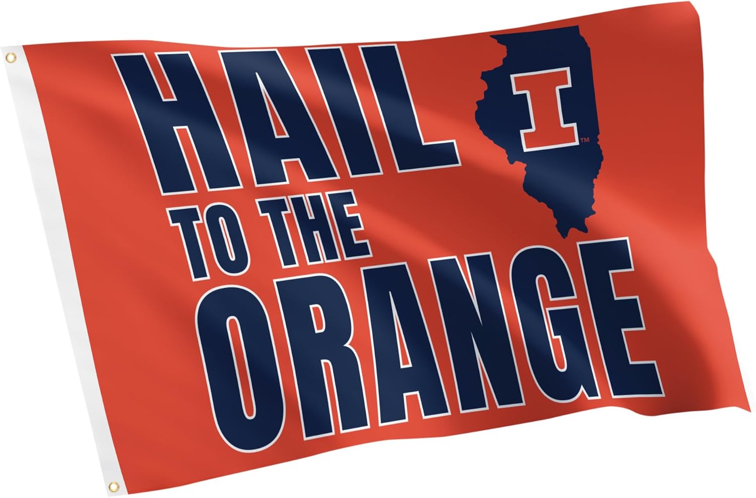 Desert Cactus University of Illinois Flag - 3 x 5 Feet Fighting Illini U of I Banner, Indoor/Outdoor Durable Fabric Display (Style M1)
