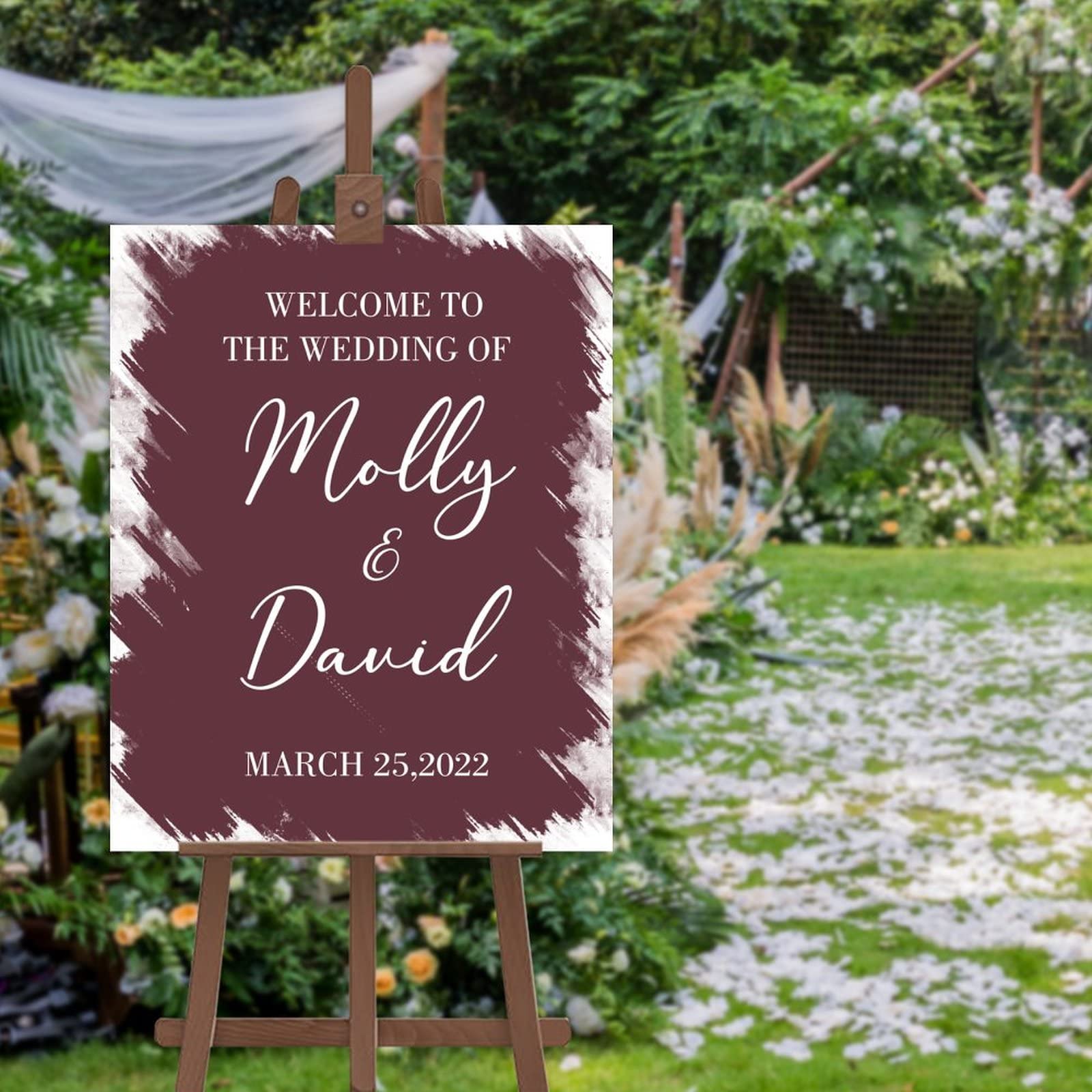 Panneau de bienvenue personnalisable pour accueillir vos invités de mariage