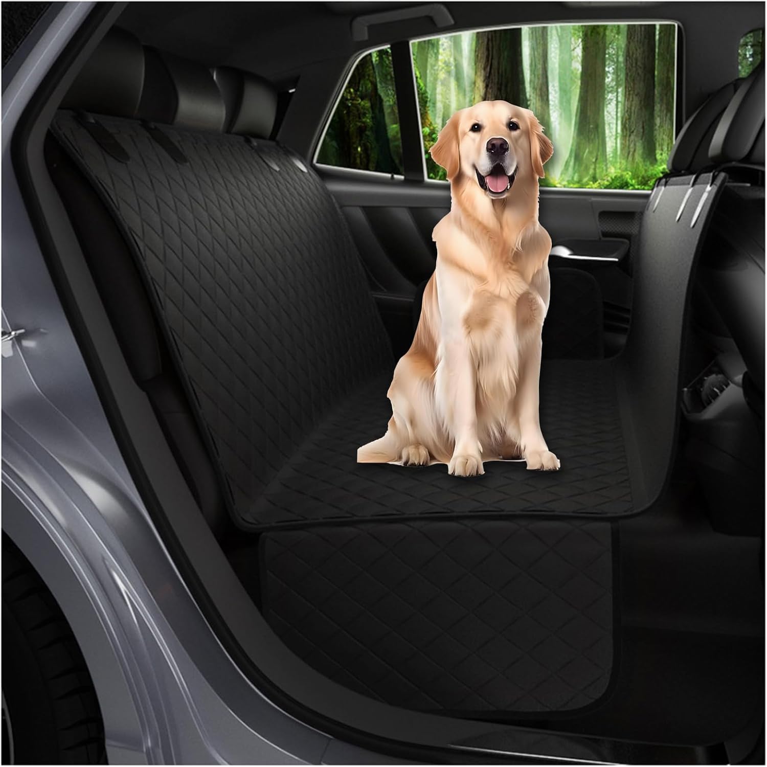 Zbndbhsdhy Black Black Dog Travel Hammock For Mercedes Benz Glc 200 200D 220D 260 300 300D 300E 300De 400D,Backseat Protector Waterproof Nonslip Dog Car Seat Cover,