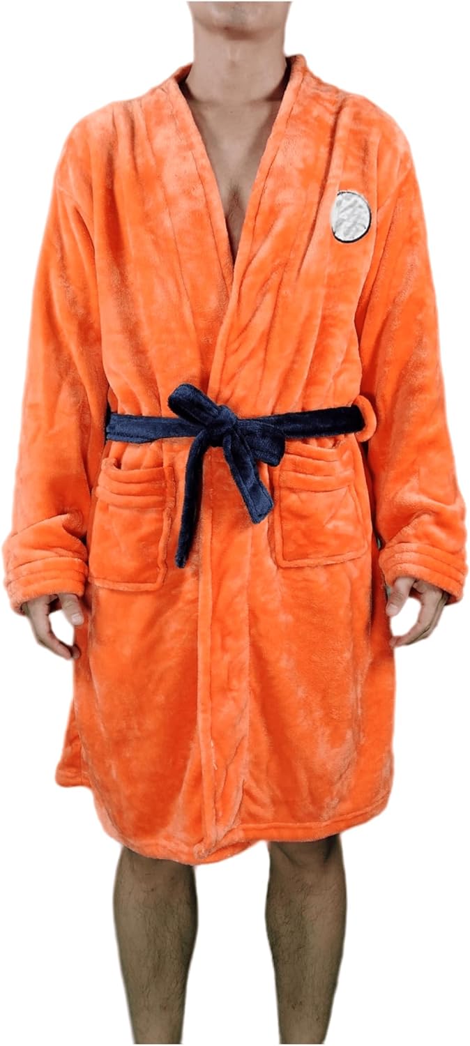 Anime Robes Men's Bathrobe Pajamas Soft Plush Long Bathrobe Cosplay