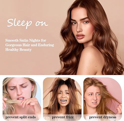 Vista 10 de Funda de almohada de satén para cabello y piel, más suave que la funda de almohada de seda de morera, 1 paquete, funda de almohada de satén con Rosa