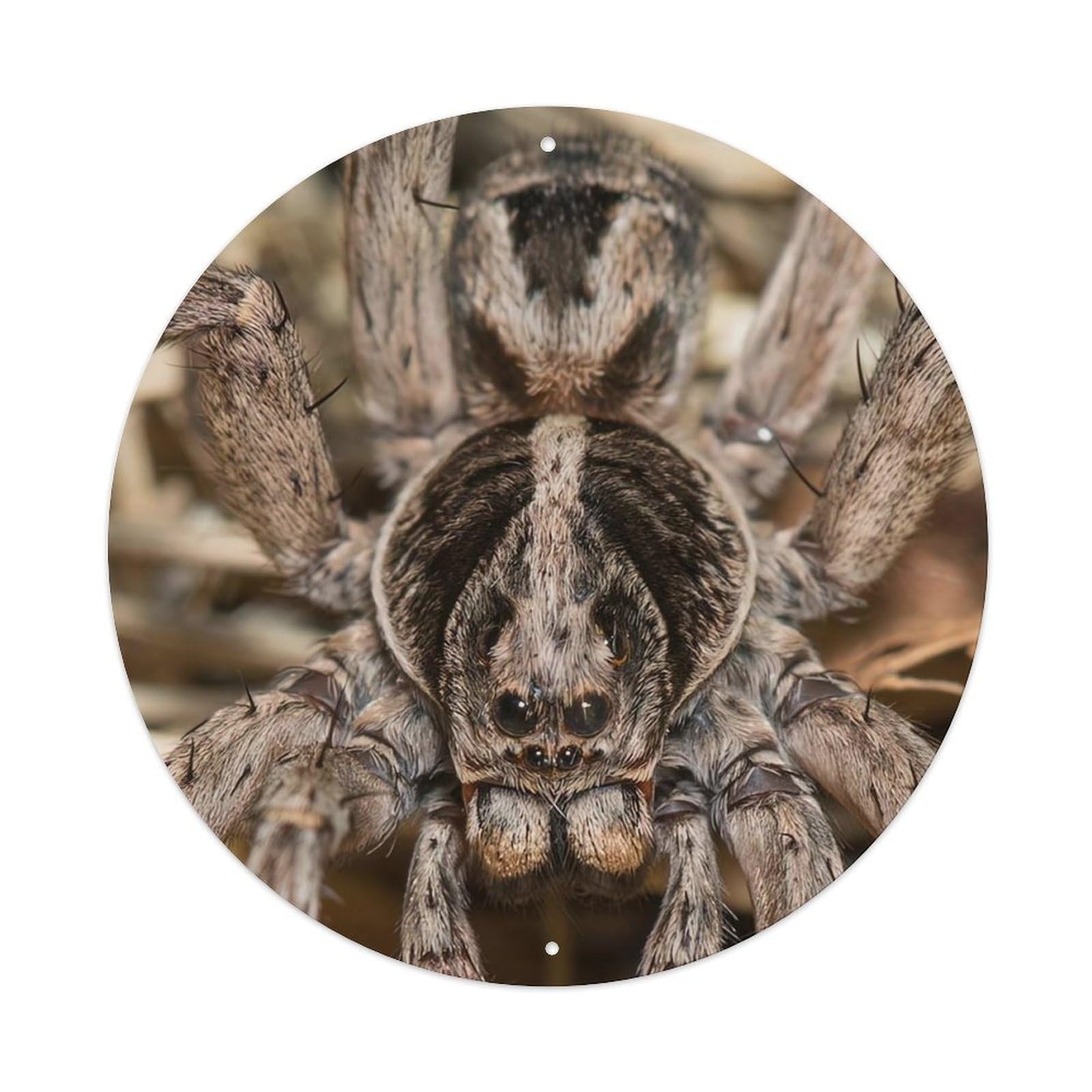 Insect Tarantula Vintage Metal Tin Sign Plaque Wall Decor for Cafe, Club Bar, Office, Garden Metal Poster 8x8Inch