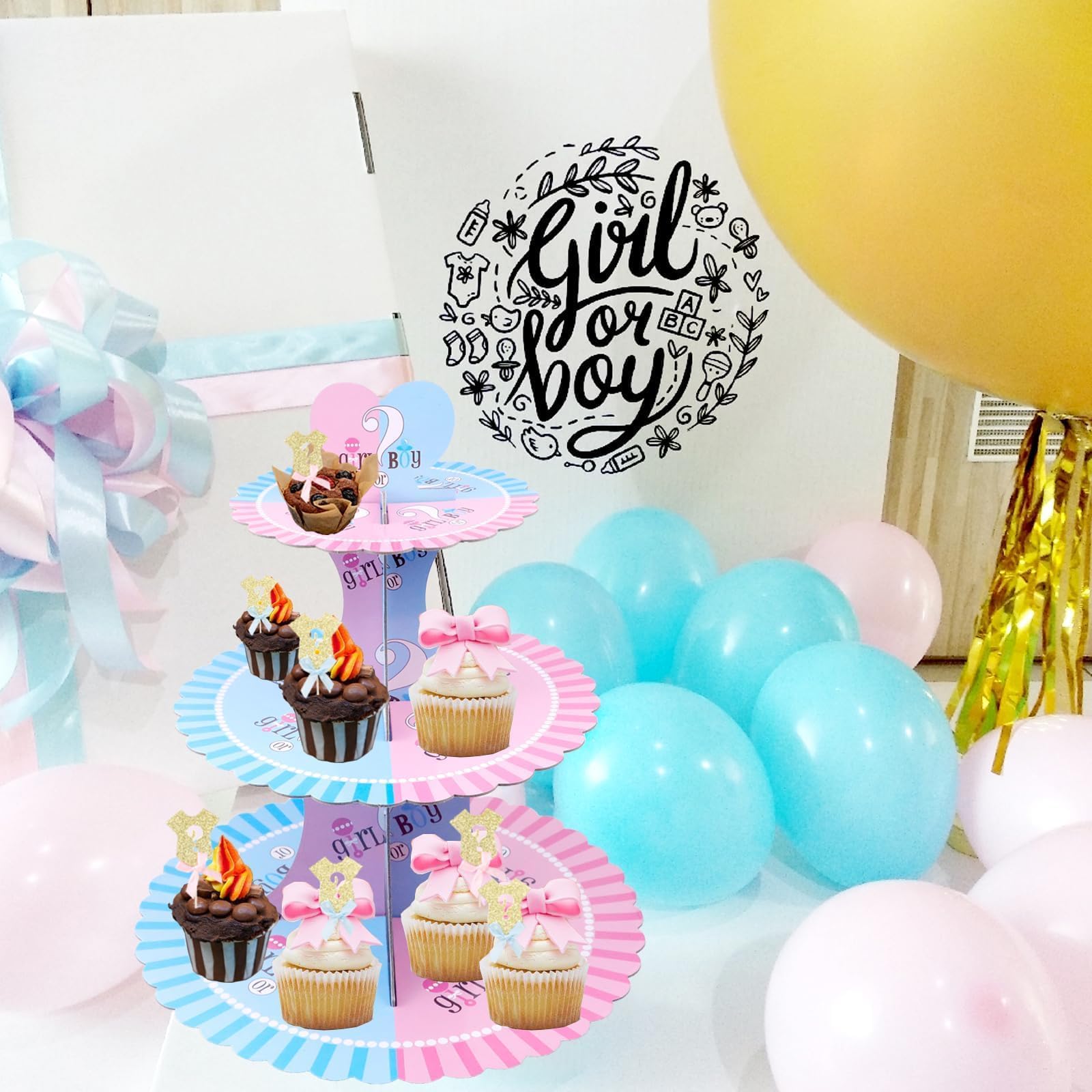 Alzata Per Cupcakes A 3 Livelli In Legno E Ferro – Capacità 63 Cupcake – Regolabile In Altezza – Per Matrimoni, Compleanni E Buffet