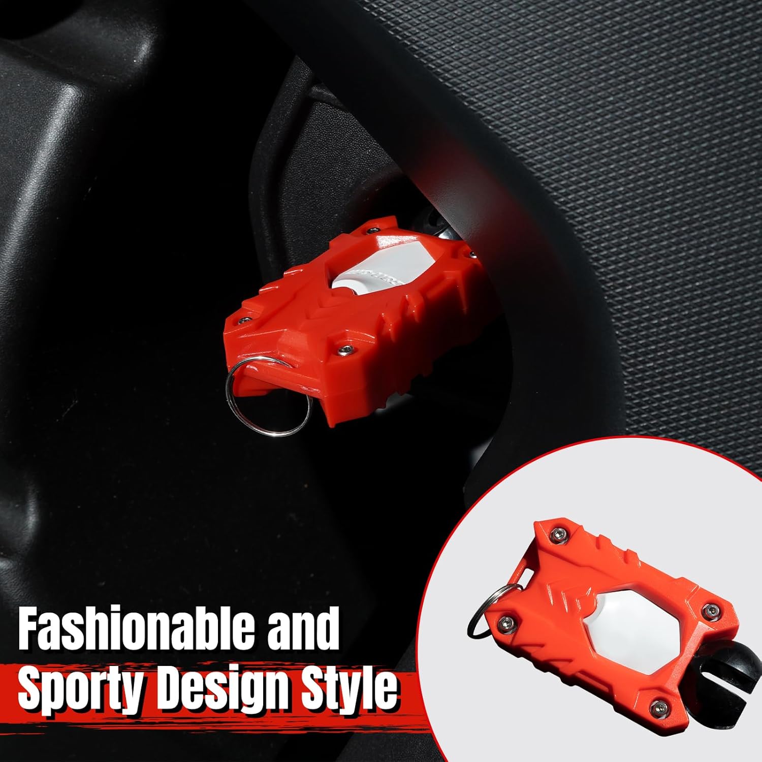 A&UTV PRO Larger Brake Pedal & Sporty Key Holder for Can-Am Ryker 2019-2024,Can Am Ryker Rally Edition 2019-2024,2PCS