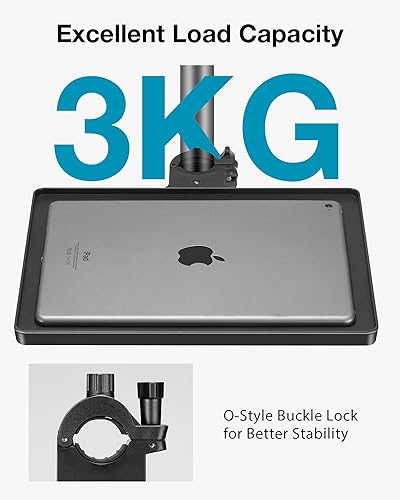 Miniatura 5 de InnoGear Bandeja de soporte para micrófono, bandeja de soporte para micrófono con soporte para teléfono, abrazadera ajustable en estante de 10.6 x