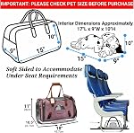 Mr. Peanut's Airline Approved Soft Sided Pet Carrier, Low Profile Gold Series Tote, Premium Brand Self Locking Zippers, Under Seat Compatibility, Plush Faux Fleece Bedding with a Sturdy Plywood Base