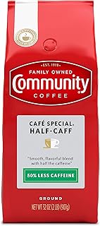 Community Coffee Café Special Half-Caff 32 Ounces, Medium Dark Roast Ground Coffee, 32 Ounce Bag (Pack of 1)