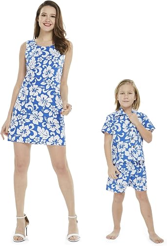 Amazon.com: Traje de Luau hawaiano a juego para mujer, vestido de niño,  camisa, pantalones cortos clásicos, vintage, hibisco, rojo : Ropa, Zapatos  y Joyería