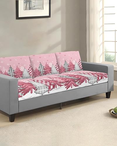 Miniatura 2 de Wowouhiya Fundas de cojín para sofá de árbol de Navidad, funda elástica para sofá con parte inferior elástica, fundas protectoras para sofá de