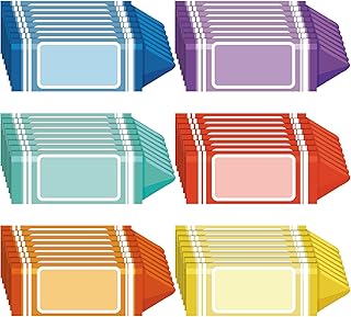 48 Pieces Colorful Crayon Name Tags Bulletin Board Sticker for Name Tags Crayon Classroom Decor for Classroom Display Wall Decoration