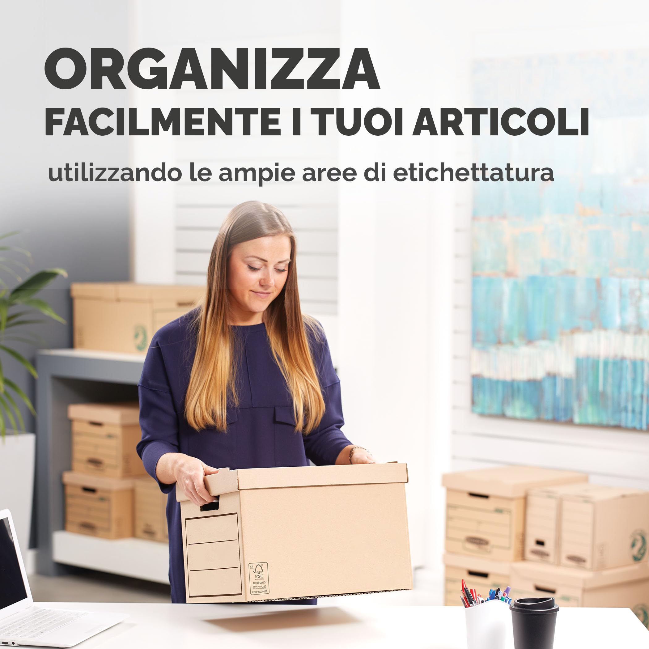 Bankers Box Scatole cartone per archivio, scatola per tutti gli usi, dimensioni 32 x 25 x 39 cm, confezione da 10, colore marrone