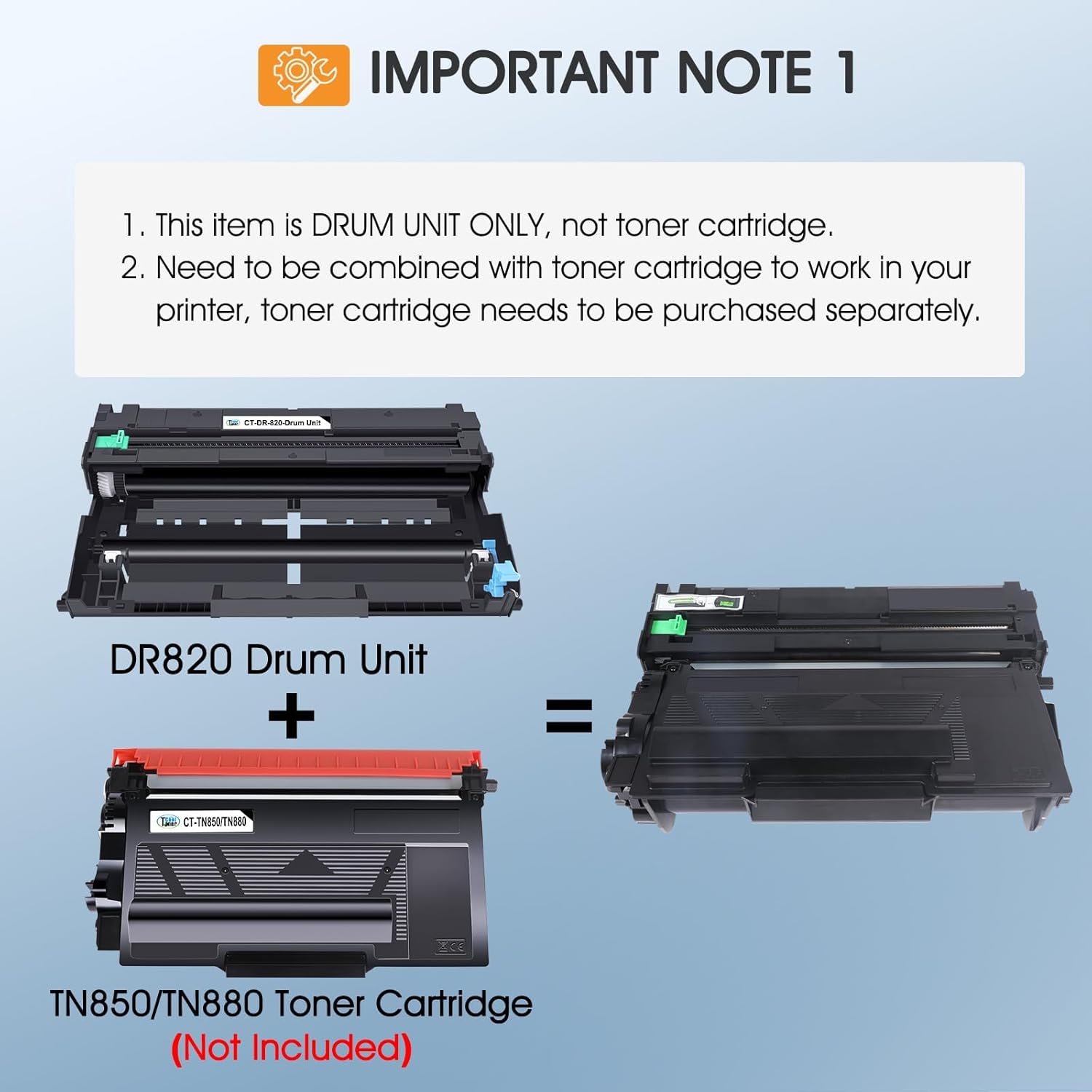 DR820 DR-820 DR 820 Drum Unit Black Compatible for Brother DR820 HL-L6200DW Drum Unit for HL-L6200DW HLL6200DW L6200DW MFC-L5850DW MFC-L5900DW MFC-L5700DW HL-L5200DW L5200DWT Printer Ink 2 Pack