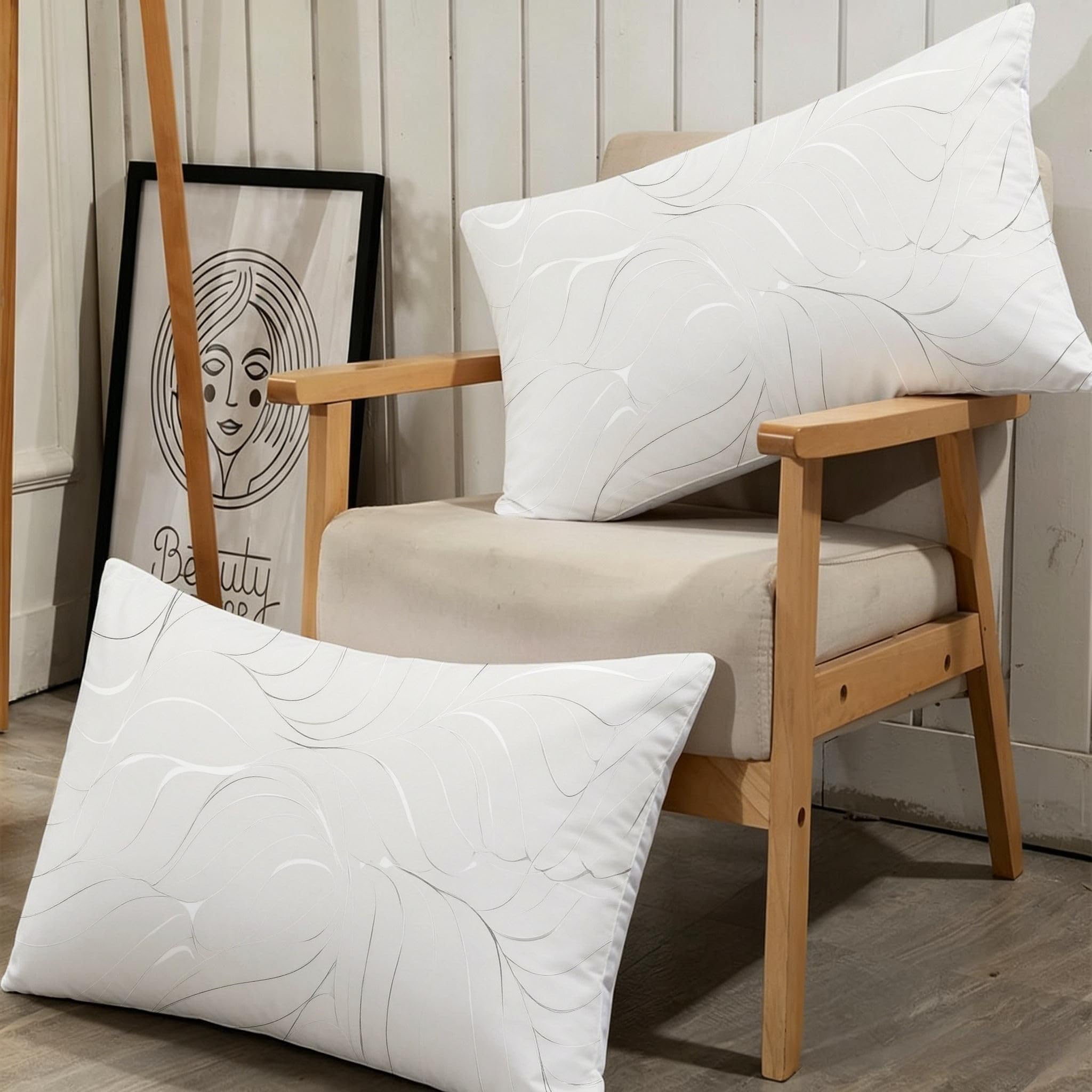 Copripiumino Matrimoniale Strisce Argentate 260x240, ZQ9564 | Traspiranti Durevoli Microfibra, per Tutta la Famiglia, Matrimoniale, per Tutte le Stagioni, con 2 Federe 50x80 cm