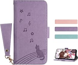 iPhone 17e Notebook Type Case, iPhone 16e Case, iPhone 16e Case, iPhone 16e Devon 17e Smartphone Case with Strap, Cute, Stylish, Popular, Cat Card Holder Storage, Stand Function, Magnetic, Wallet-Type