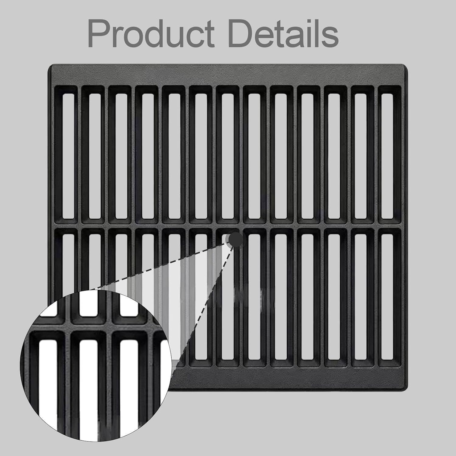 Furnace Bottom Grate, Cast Grid Grate for Fireplace, XL
