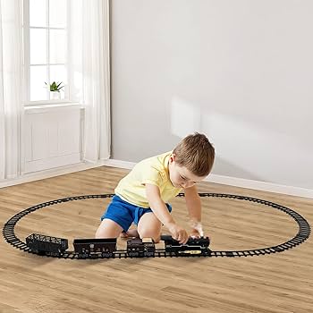 Amazon | Vaguelly 蒸気 機関車 電車 セット バッテリー 動力