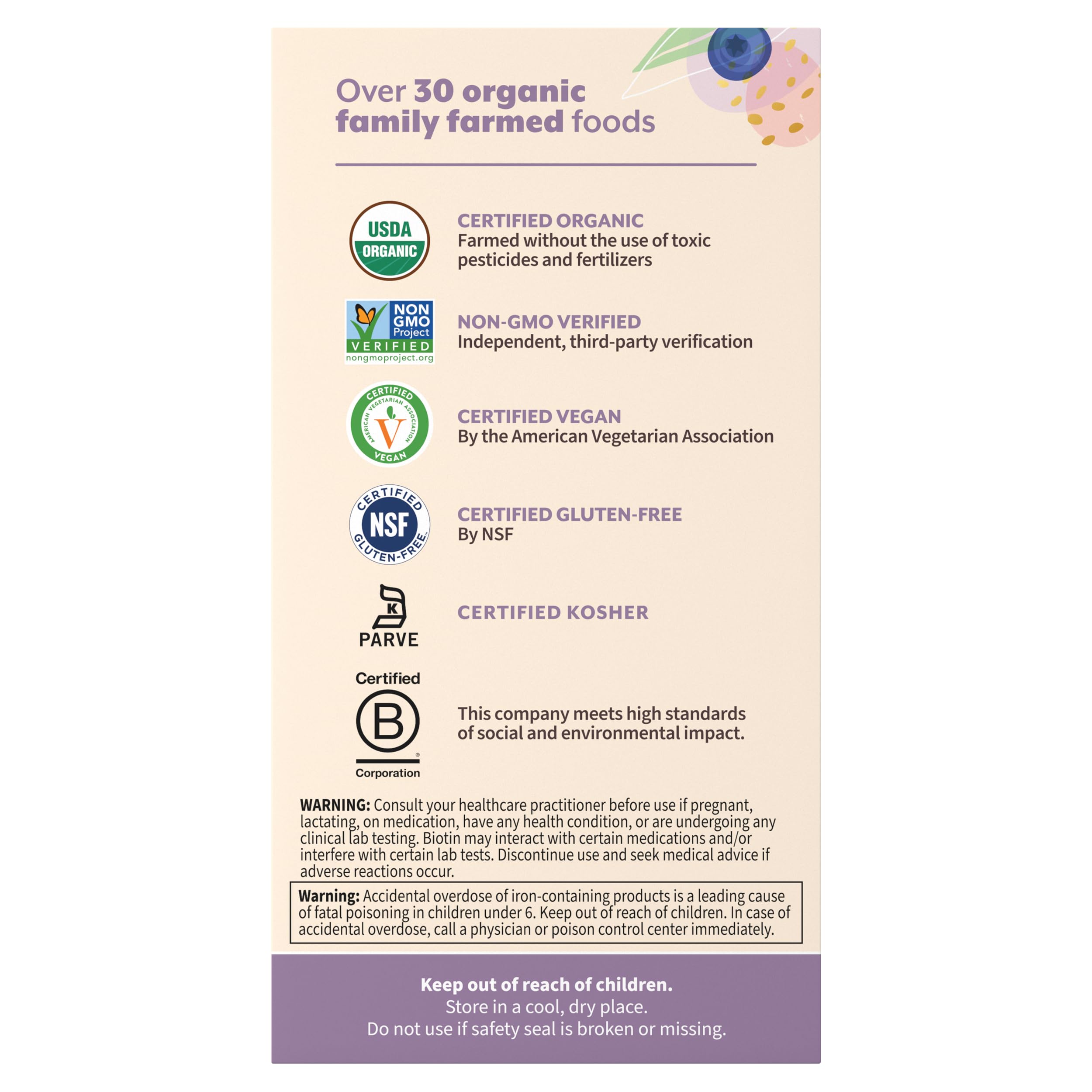Garden of Life Organics Prenatal Once Daily Multivitamin, 90ct — Amazon image 11