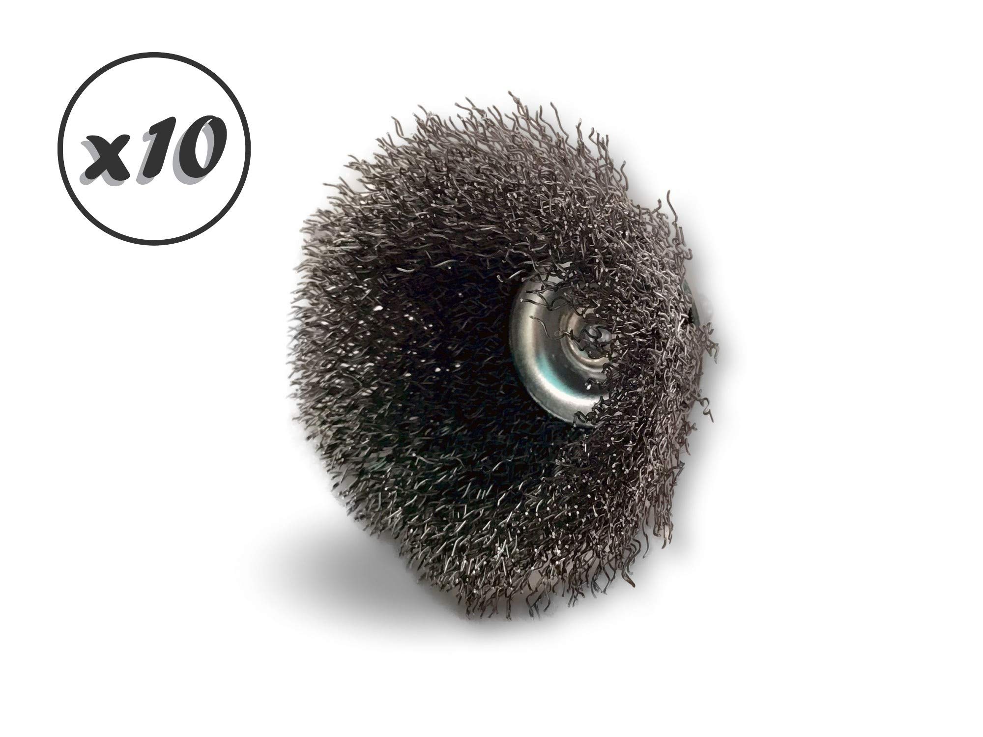 Kibros Lot 10 brosses rotatives coupe Ø 50 mm acier dur