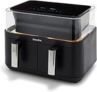 Vista 11 de GreenPan Clearview - Freidora de aire extra grande de 7 cuartos de galón, ventana transparente de 360°, cajón y bandeja antiadherente de cerámica