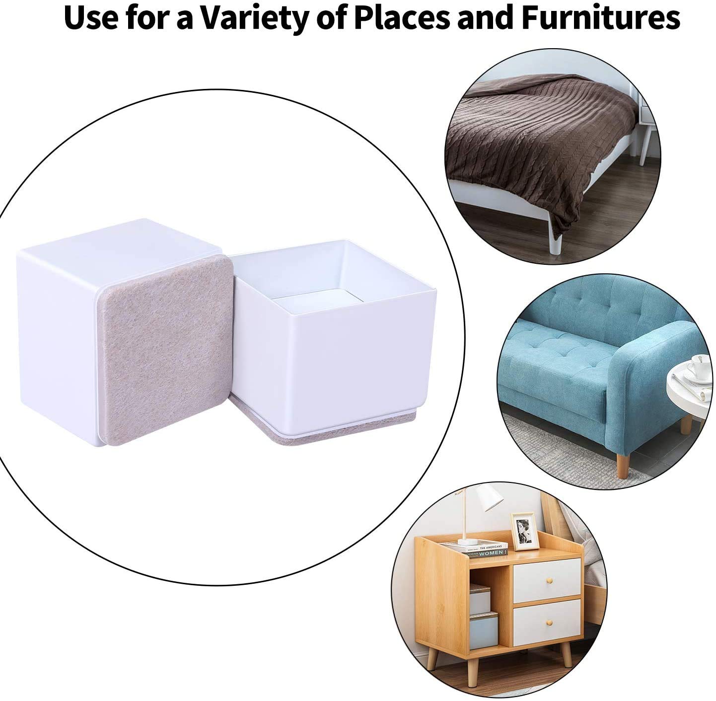 Buy Ezprotekt Bed Risers Heavy Duty Furniture Risers for Sofa Table