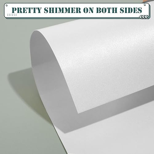 Miniatura 10 de 300 hojas de cartulina blanca brillante de 8.5 x 11 pulgadas, papel de impresora de doble cara de 250 gsm92 libras, papel perlado para invitaciones,