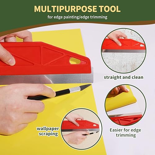 Miniatura 3 de AHIJOY Papel Pintado Kit de Herramientas de Suavizado con Enjuagadora Suavizante, Rodillo de Costura, Cepillo de Papel Pintado para Papel Pintado