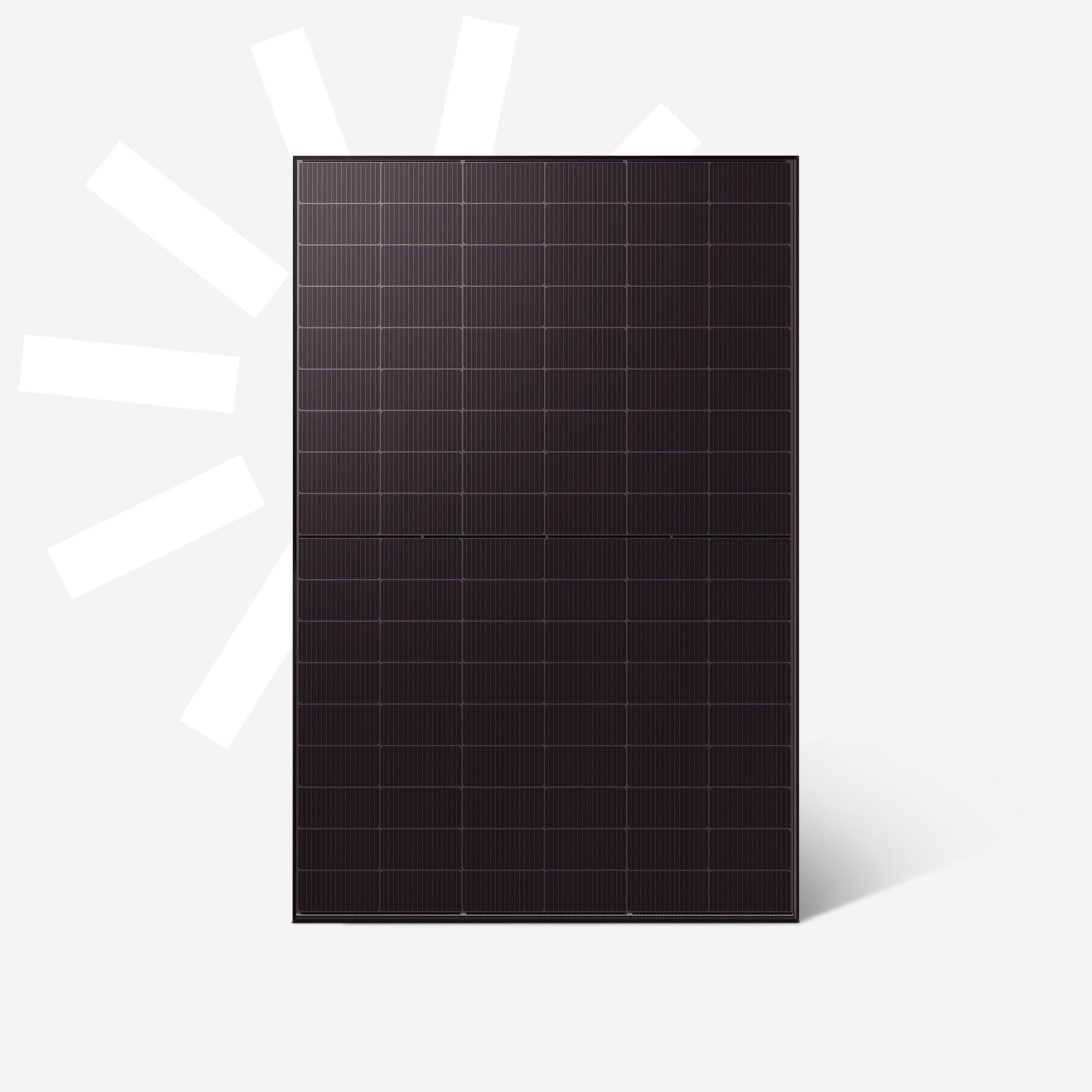 Kleines Kraftwerk 500Wp Solarmodul SunPro TOPCon – bifazial, Glas-Glas, Full Black – Hochleistungs-PV Modul für Balkonkraftwerk, Boot & Off-Grid