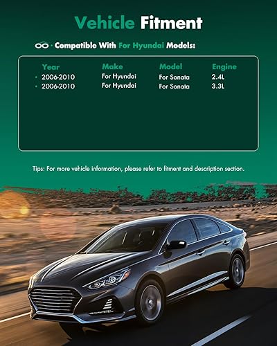 Miniatura 7 de SCITOO Espejo lateral del conductor compatible con 2006 2007 2008 2009 2010 para Hyundai Sonata HY1320149 ajuste de potencia calefacción