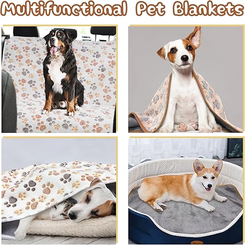 Miniatura 7 de YUEPET Mantas impermeables para perros, paquete de 2 mantas lavables para perros para cama, sofá, protector de forro polar de franela para