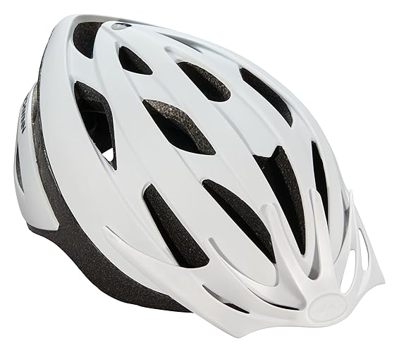 Schwinn Thrasher Helmet for Adults, Size 58-62 cm for Riders Ages 14+, Microshell, Adjustable Dial & Straps, Interior Padding, Air Vents, Lighted or Unlit, Visor, Adult Bike Helmet