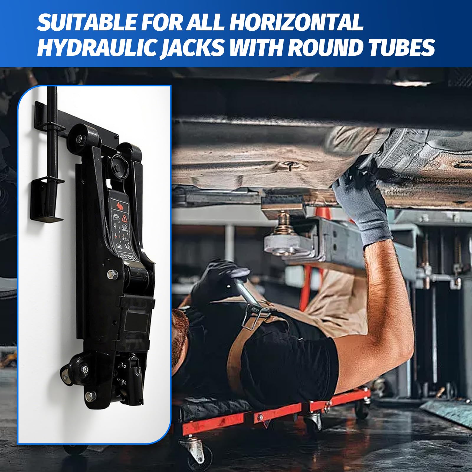 Jack Storage Rack Snapklik.com : Wall Mount Floor Jack Stand Rack Organizer, Car ...