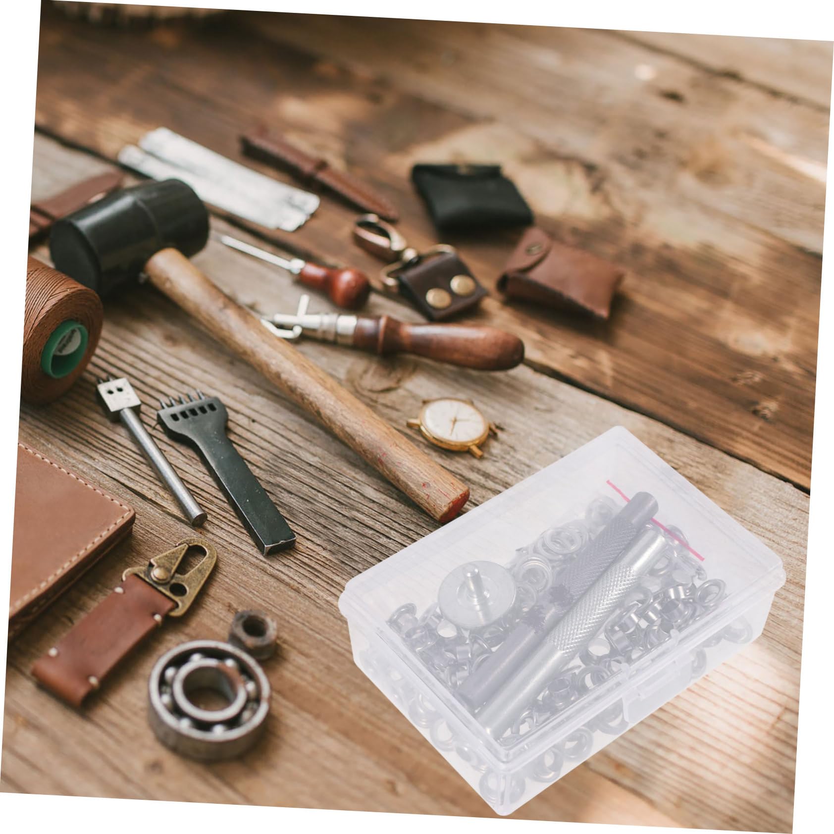 Tofficu 300sets Kit Di Occhielli Ottone Di Qualità Di Grommets Con Strumenti Inclusi Per Scarpe Abbigliamento e Artigianato Bianco Facile Da Usare e Riporre