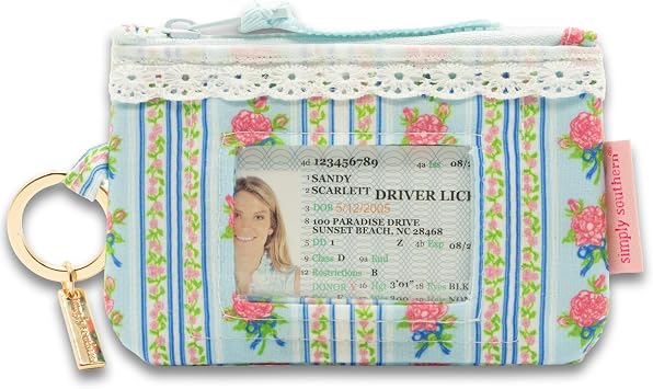 Simply Southern Rose Stripe Lace ID Wallet