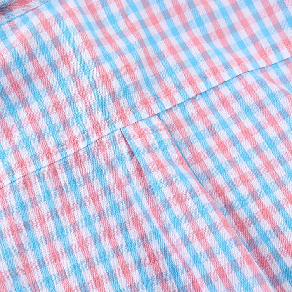 Spring&Gege Boys' Long Sleeve Plaid Poplin Button Down Shirt - Image 7