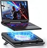 IETS GT600 - Cuscinetto di raffreddamento per laptop con ventola turbo da 14 cm, schiuma sigillata per un rapido raffreddamento dei laptop da gioco, 14,1 – 19,3 pollici, con hub USB a 3 porte e filtro - 1