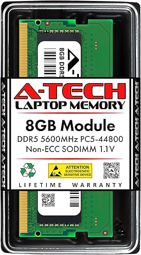 Miniatura 19 de A-Tech - Kit de memoria RAM de 64 GB (2x32GB) DDR5 5600MHz PC5-44800 CL46 SODIMM 2Rx8 Doble soporte 1.1V Sin búfer ECC SO-DIMM Módulo de memoria RAM