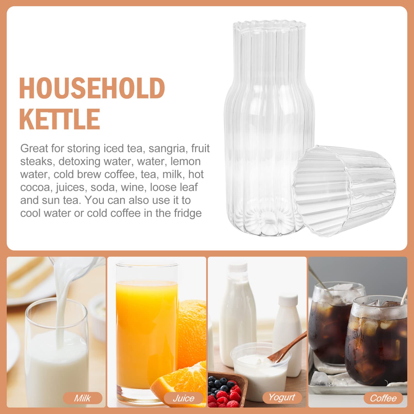 Grant Howard Vintage Embossed Carafe, 0.2 L, Clear