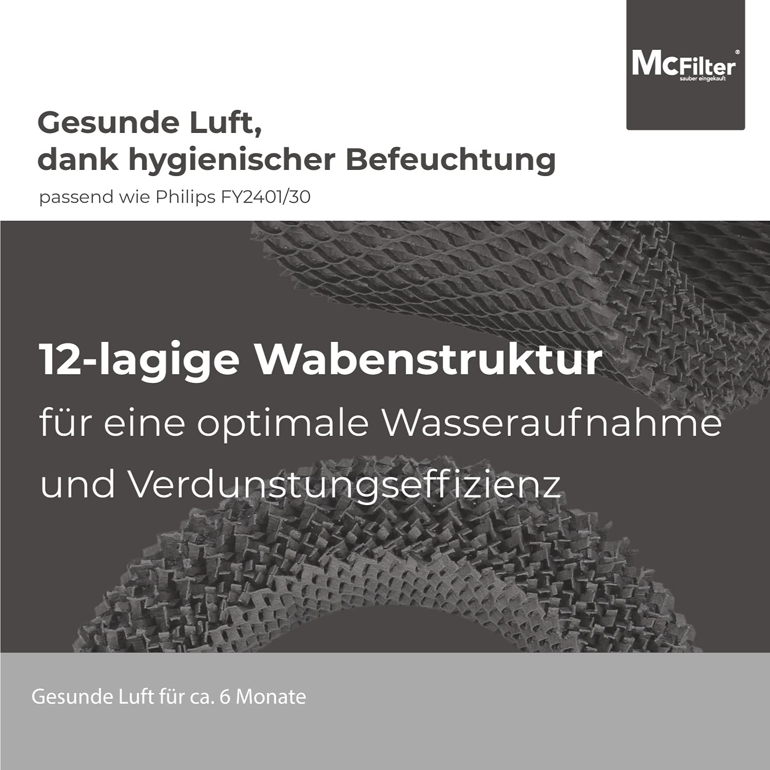 McFilter 5 filtri umidificatori compatibili con umidificatore Philips HU4801/01, HU4803/01, HU4811/10, HU4813/10, HU4814/10 - Filtro di ricambio per FY2401/30