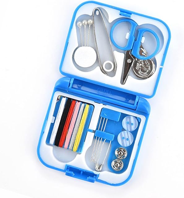 GOLTA Mini Travel Sewing Kit Home Holiday Outdoor Camping Small Compact Pocket Portable Set with Needles Threads Safety Pins Scissor Buttons Tool Emergency Use Assorted Repair Accessories (14Pc)