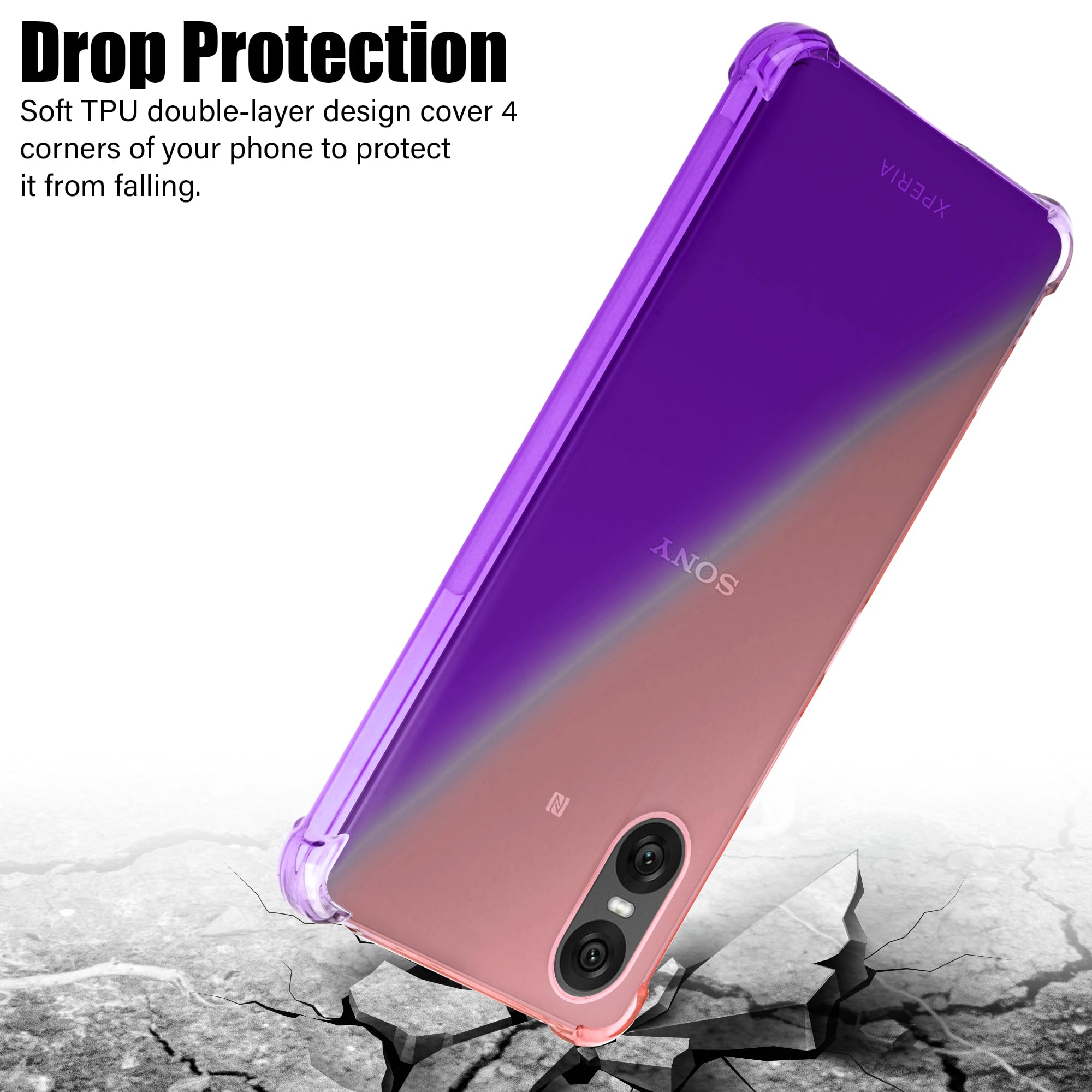 PIXFAB For Sony Xperia 10 VI Case, [Ultra Slim] Scratch Resistant TPU